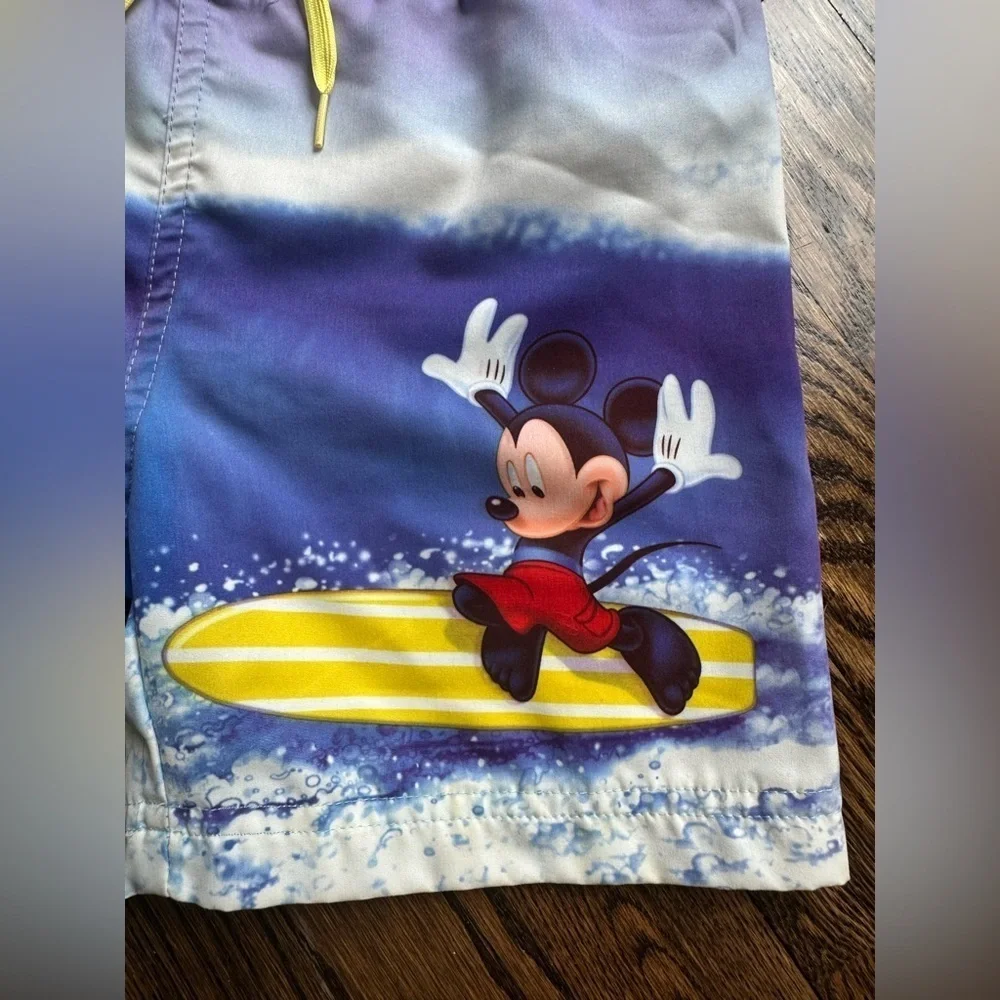 Disney Store Mickey Mouse Surfing Swim Trunks Boys XXS 2/3